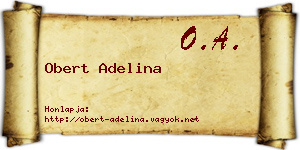 Obert Adelina névjegykártya